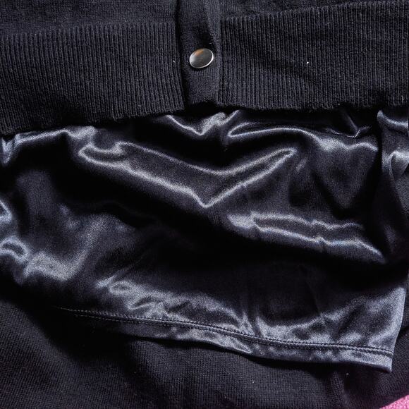 Laundry by Shelli Segal Long Black Cardigan Dress Size M Dark Academia - Picture 7 of 10